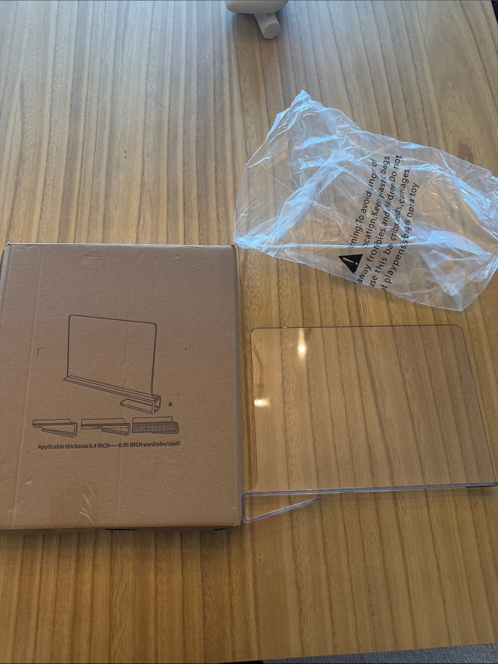 Clear Acrylic shelf divider